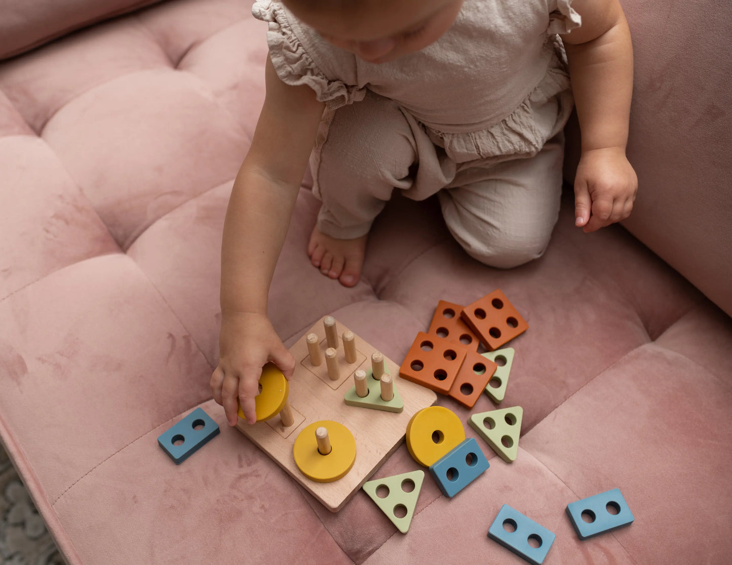 Shape Puzzle Toy + Geometric + Wood & Silicone + Montessori | LYTL®️ Lytl