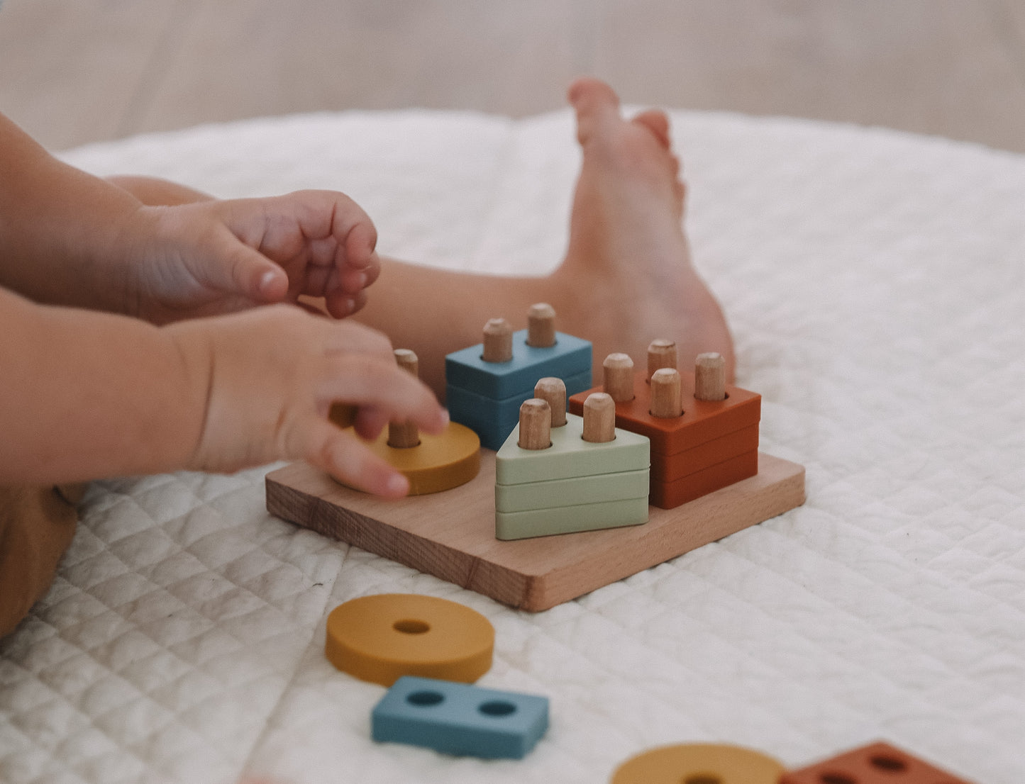 Shape Puzzle Toy + Geometric + Wood & Silicone + Montessori | LYTL®️
