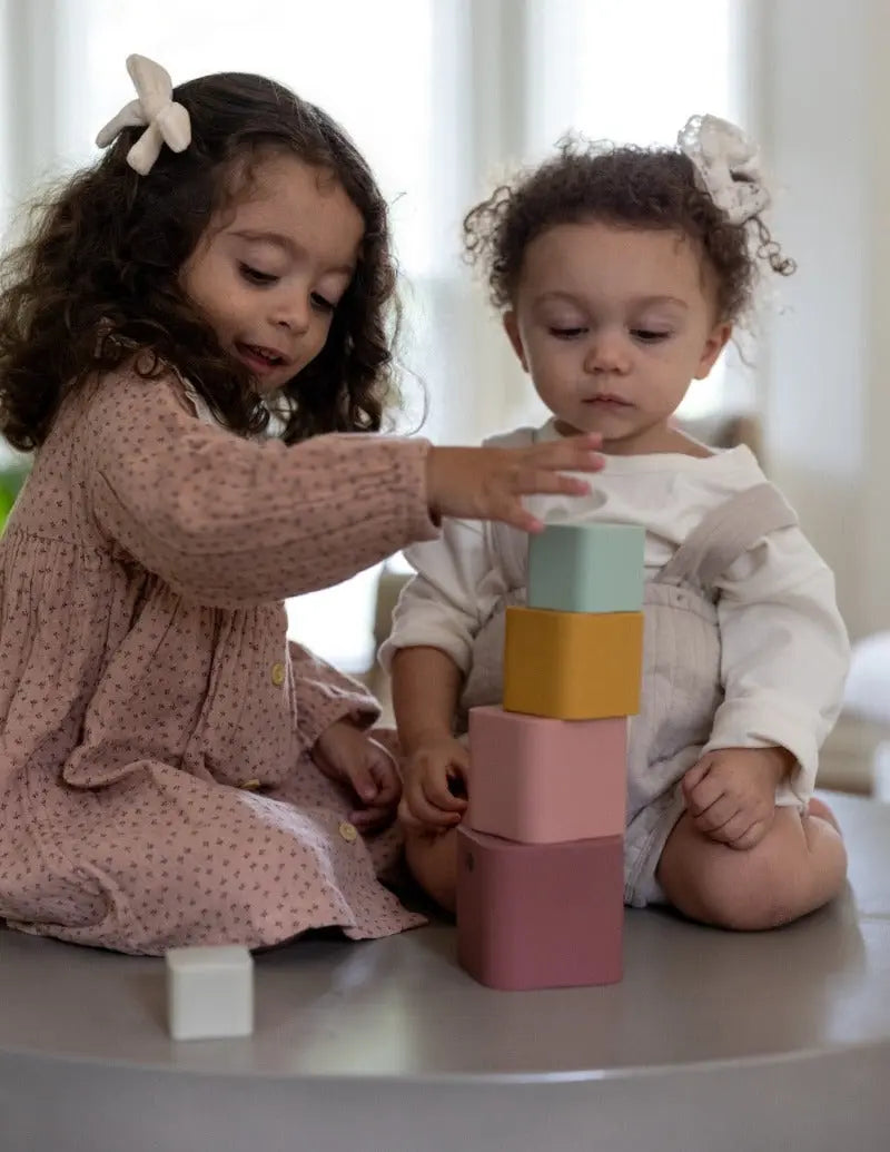 Silicone stacking cups for babies, toddlers, preschoolers, or big kids. They are gender neutral and the perfect Montessori Toy. they are versatile and can be used in a variety of play styles and activities. They are the Waldorf type of toy.