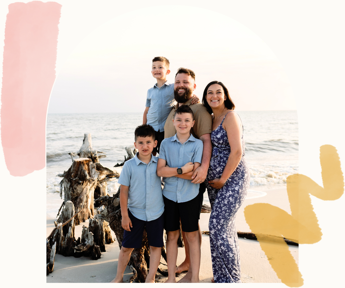 mom founder outdoors during pregnancy representing motherhood, family life, and the inspiration behind LYTL