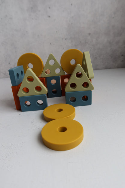 BPA-free silicone shape puzzle for toddlers – safe Montessori learning toy