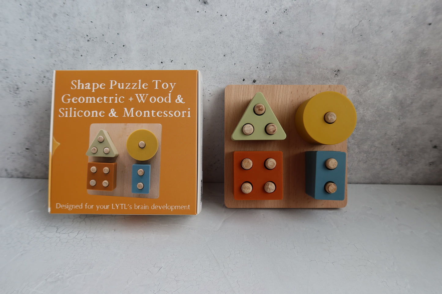 Montessori toddler puzzle for color sorting and shape recognition development