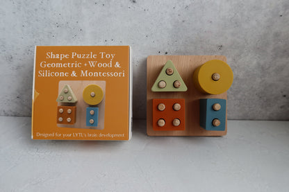 Montessori toddler puzzle for color sorting and shape recognition development