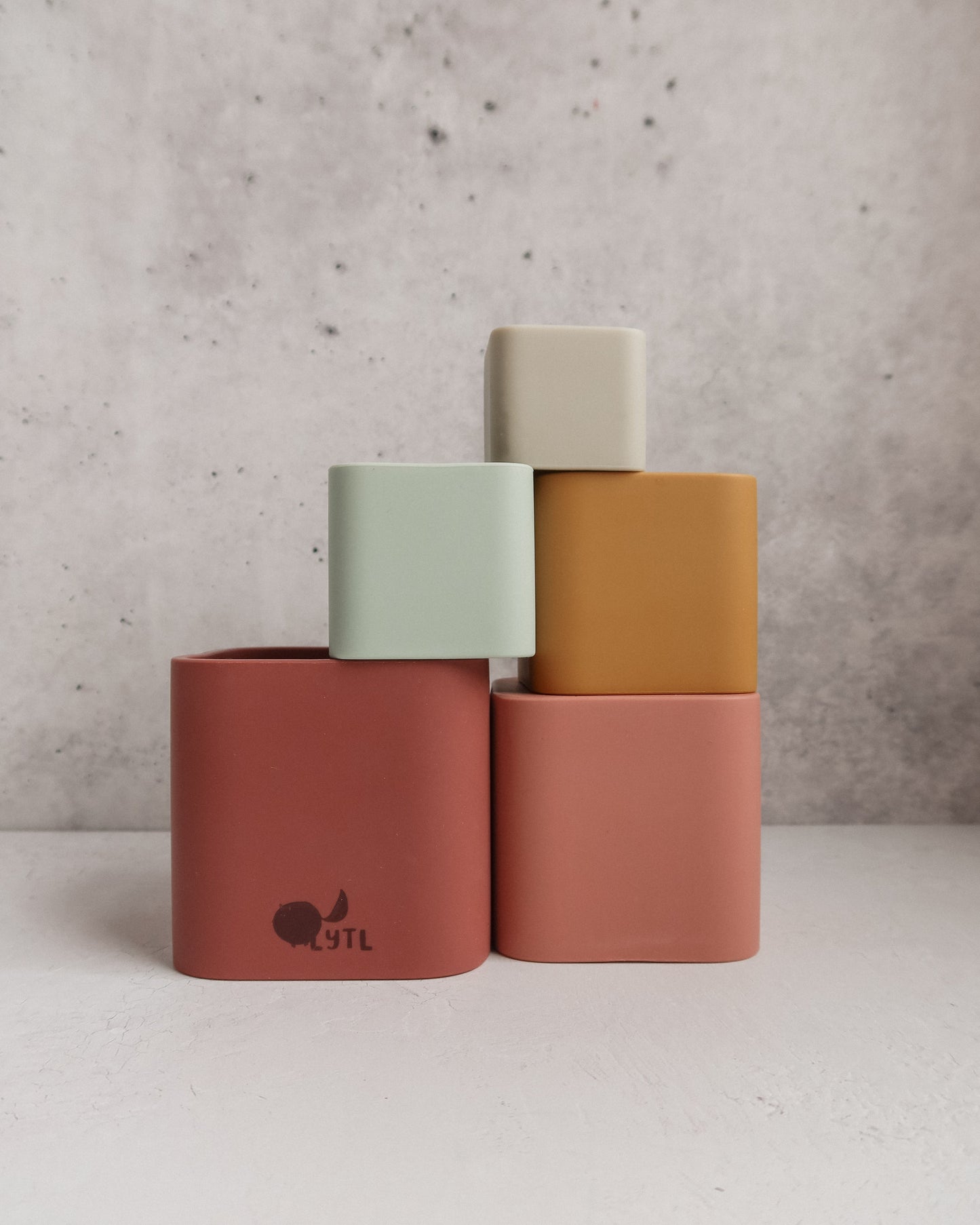 Montessori stacking cups for baby and toddler – silicone nesting toy for open-ended play and sensory learning