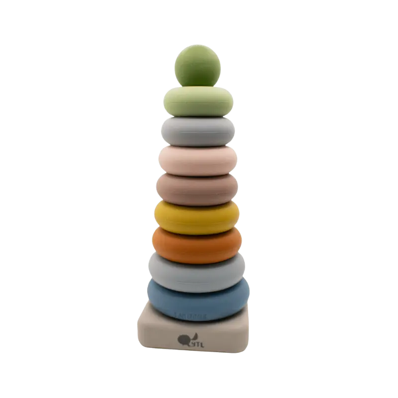 Stacking Ring Toy + Silicone + Teething + Sorting & Montessori - LYTL