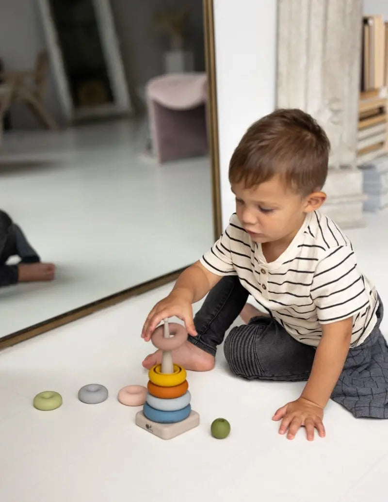 Stacking Ring Toy + Silicone + Teething + Sorting & Montessori - LYTL