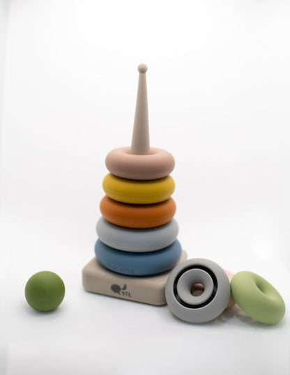 Stacking Ring Toy + Silicone + Teething + Sorting & Montessori - LYTL