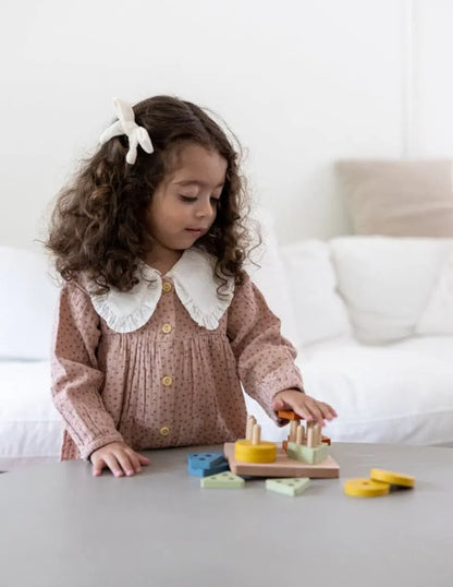Wooden Puzzle Toy + Geometric + Silicone + Montessori - LYTL