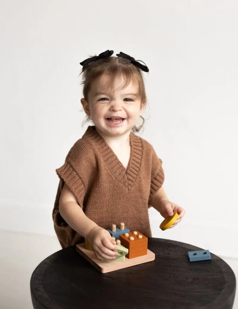 Wooden Puzzle Toy + Geometric + Silicone + Montessori - LYTL